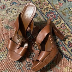 Gucci Wooden Platform Clogs